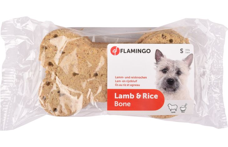 Flamingo Snack Hondenkluif Lam & rijst Bruin