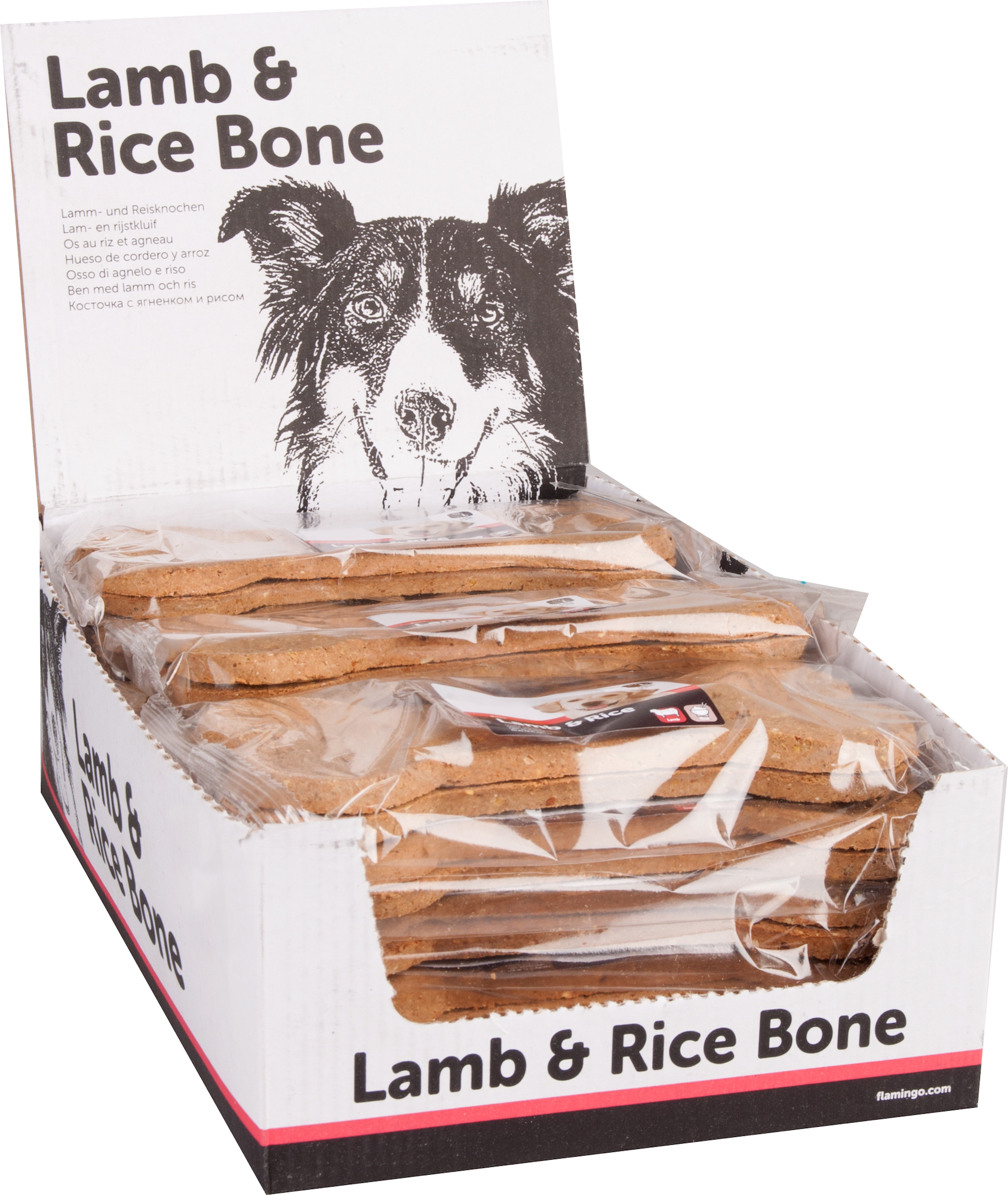 Flamingo Snacks Dog bone Lamb & Rice 