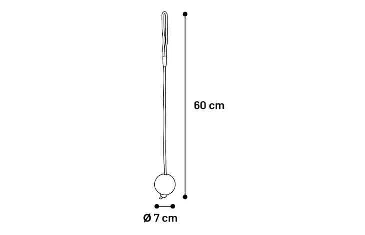 Flamingo Toy Wanja Tug rope with ball Multiple colours