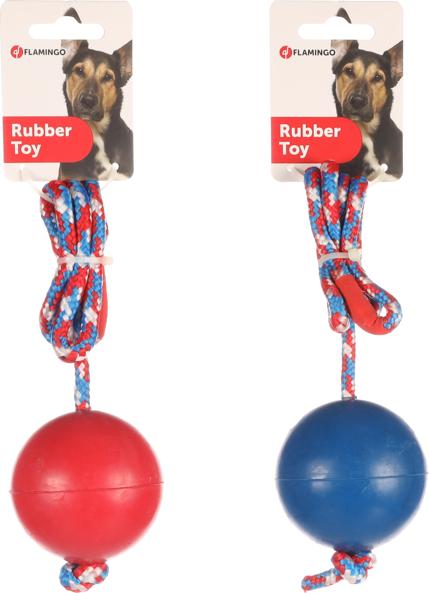 Flamingo Toy Wanja Tug rope with ball Multiple colours