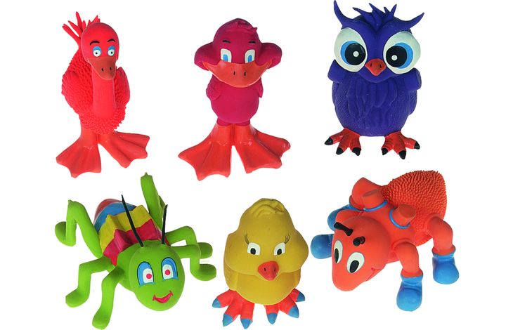 Flamingo Speelgoed Connor Struisvogel & Eend & Vogel & Uil & Sprinkhaan & Kever Meerdere kleuren
