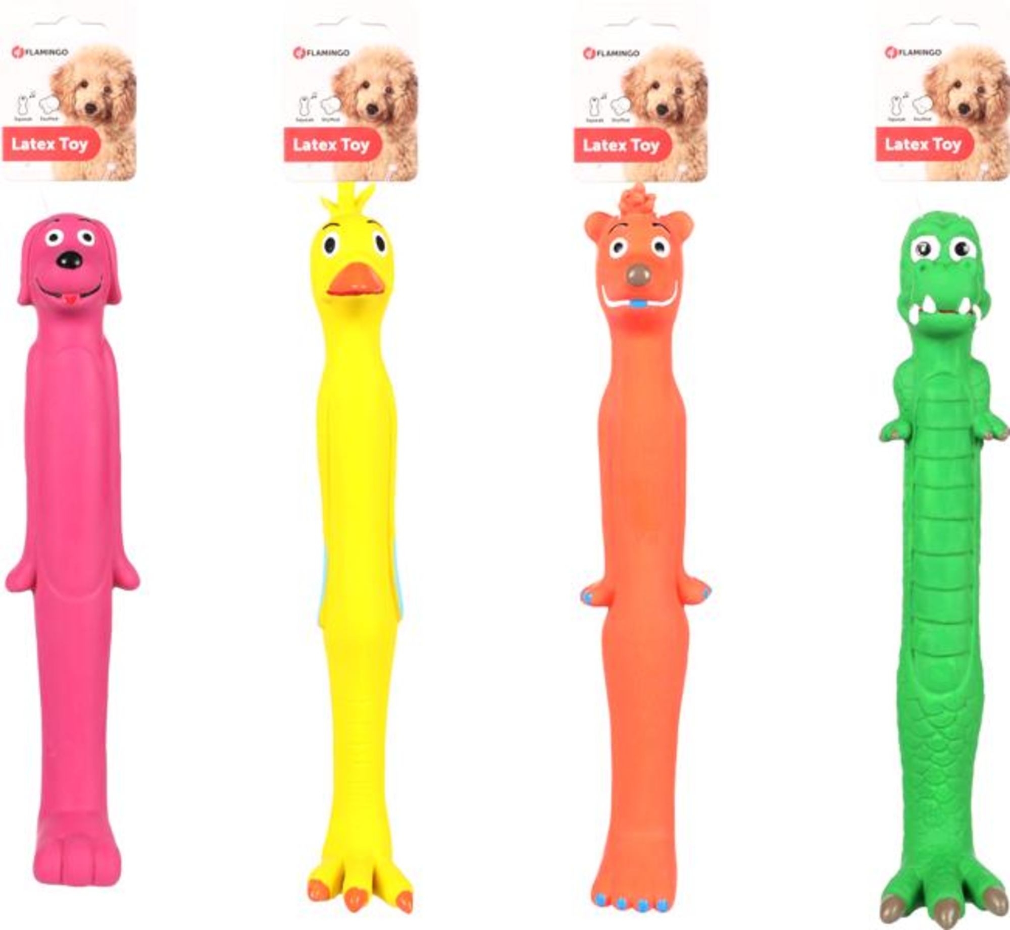 Flamingo Toy Wyatt Dog & Bird & Bear & Crocodile Multiple colours