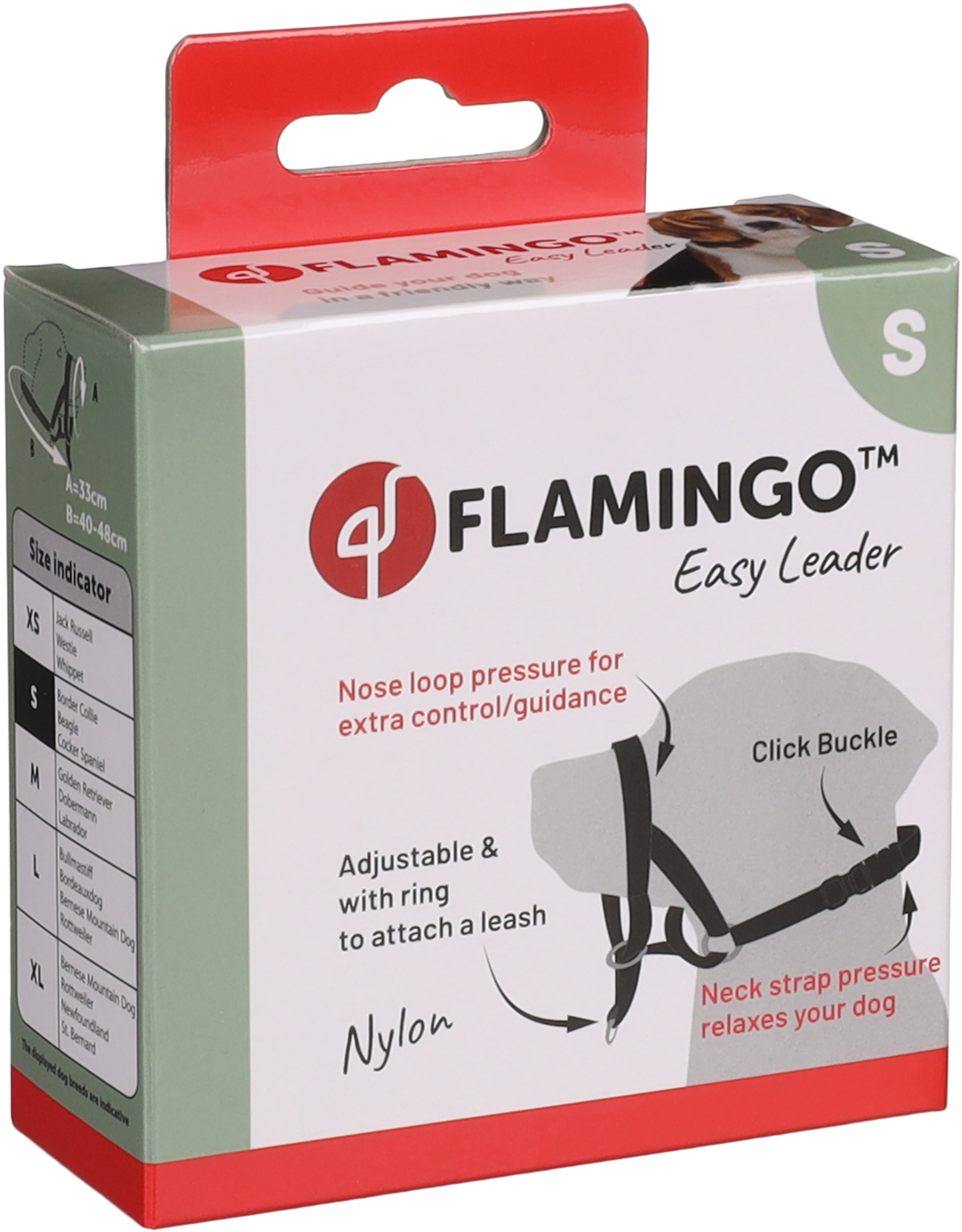 Flamingo Hoofdhalsband Easy Leader Zwart