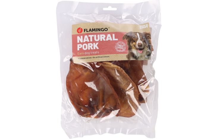 Flamingo Snacks Nature Schweineohr
