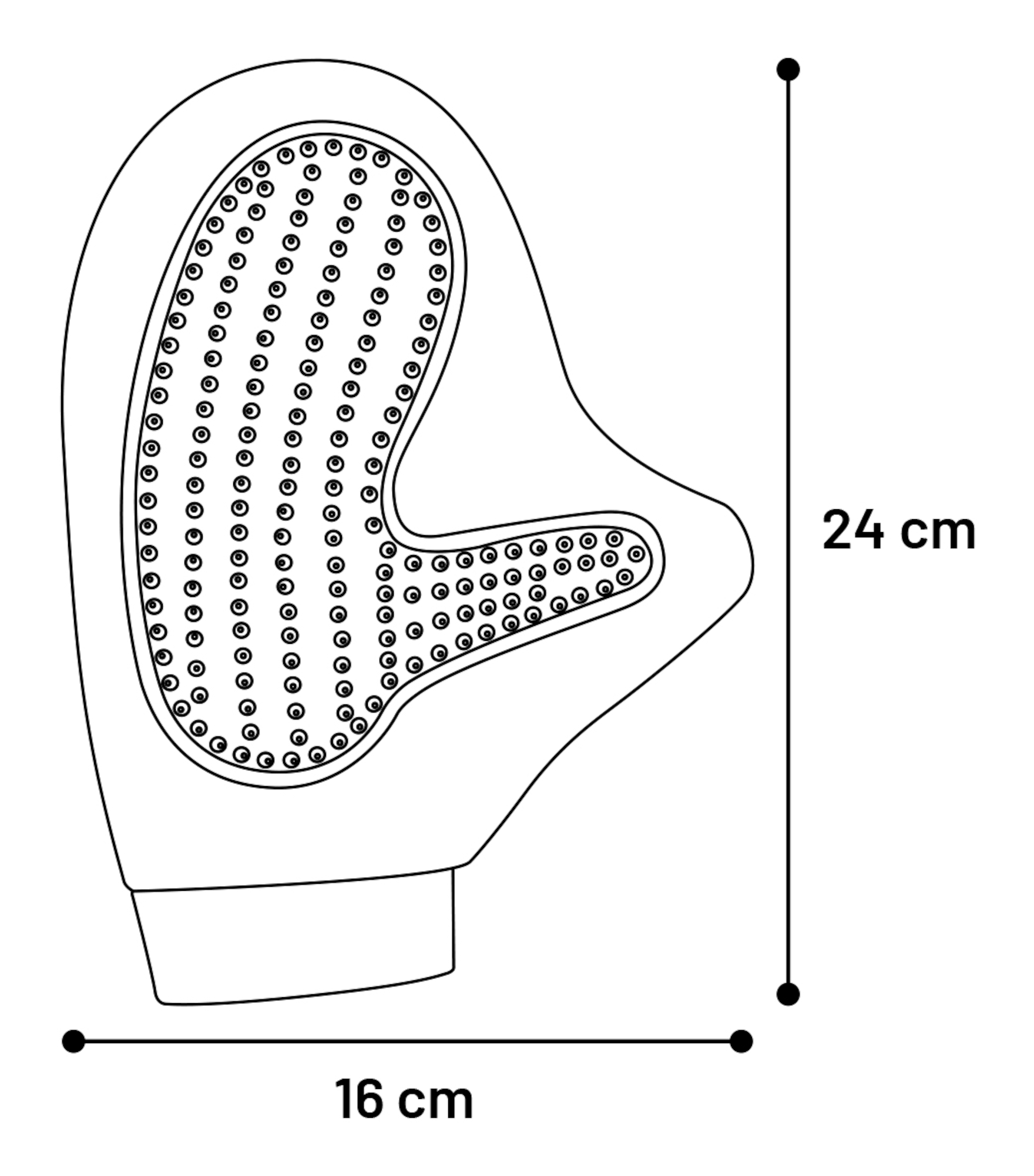 Flamingo Guanto da l'abbigliamento & Guanto da massaggio & Guanto per la cura Helena
