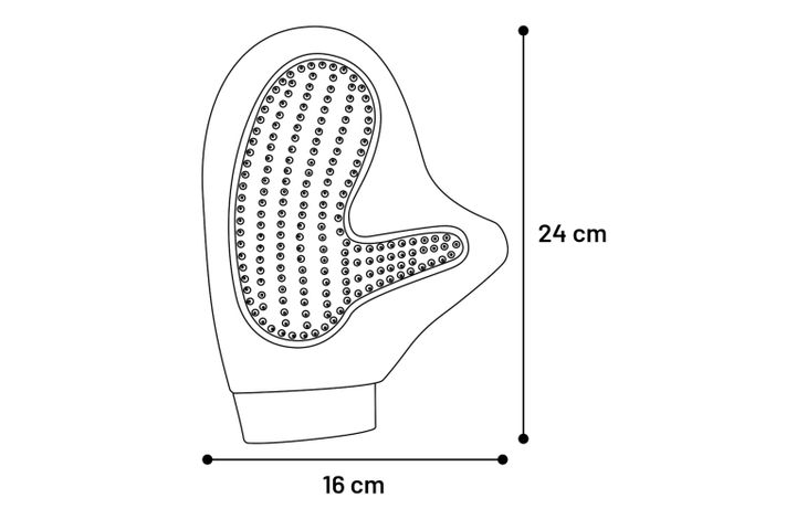 Flamingo Guanto da l'abbigliamento & Guanto da massaggio & Guanto per la cura Helena