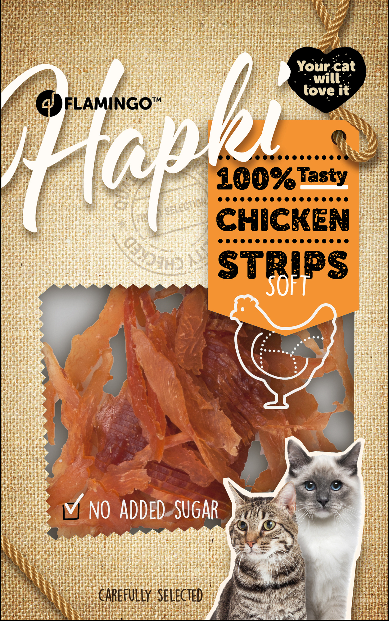 Flamingo Snacks Hapki Strips with chicken 