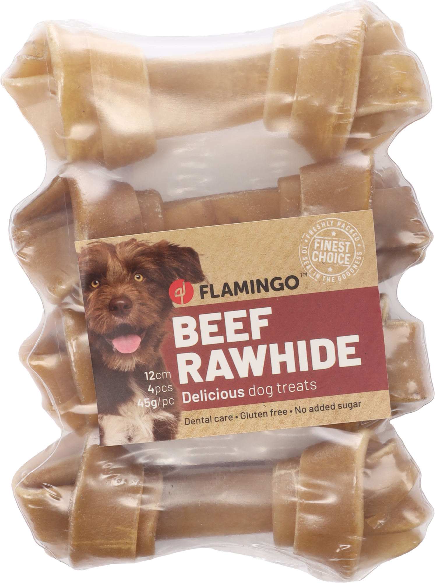 Flamingo Snacks R'Hide Knotted Bone  12cm 45gr / 4 pcs 180gr