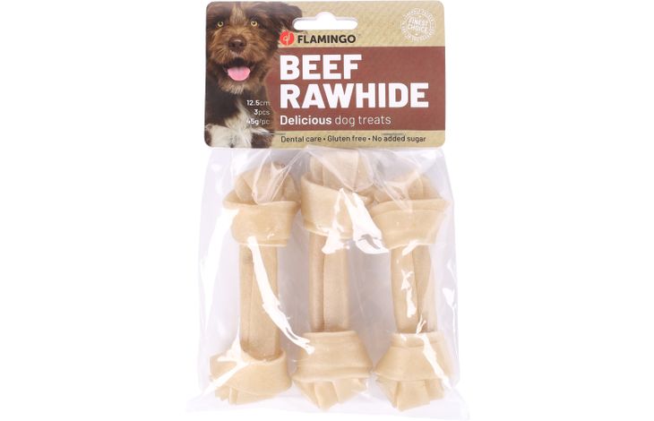 Flamingo Snacks R'Hide Premium Geknotet Knochen  12,5cm 45gr / 3 st 135g