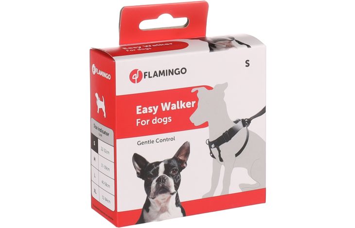 Flamingo Harnas Easy Walker Zwart