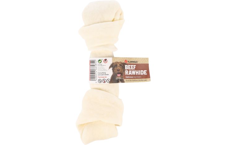 Flamingo Snacks R'Hide Texas Knotted Bone White 22-25cm 200-210gr