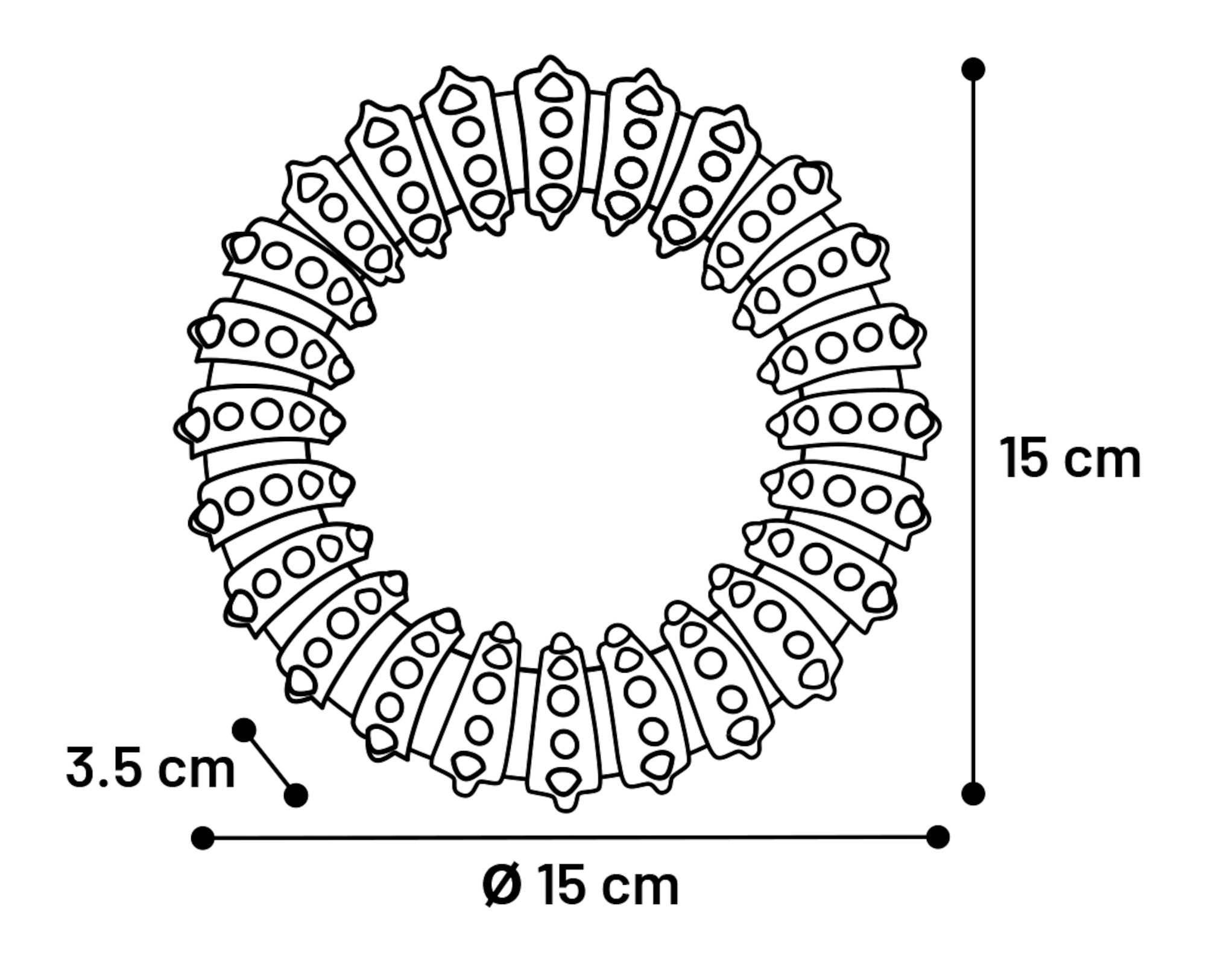 Flamingo Speelgoed Gladiator Ring Zwart