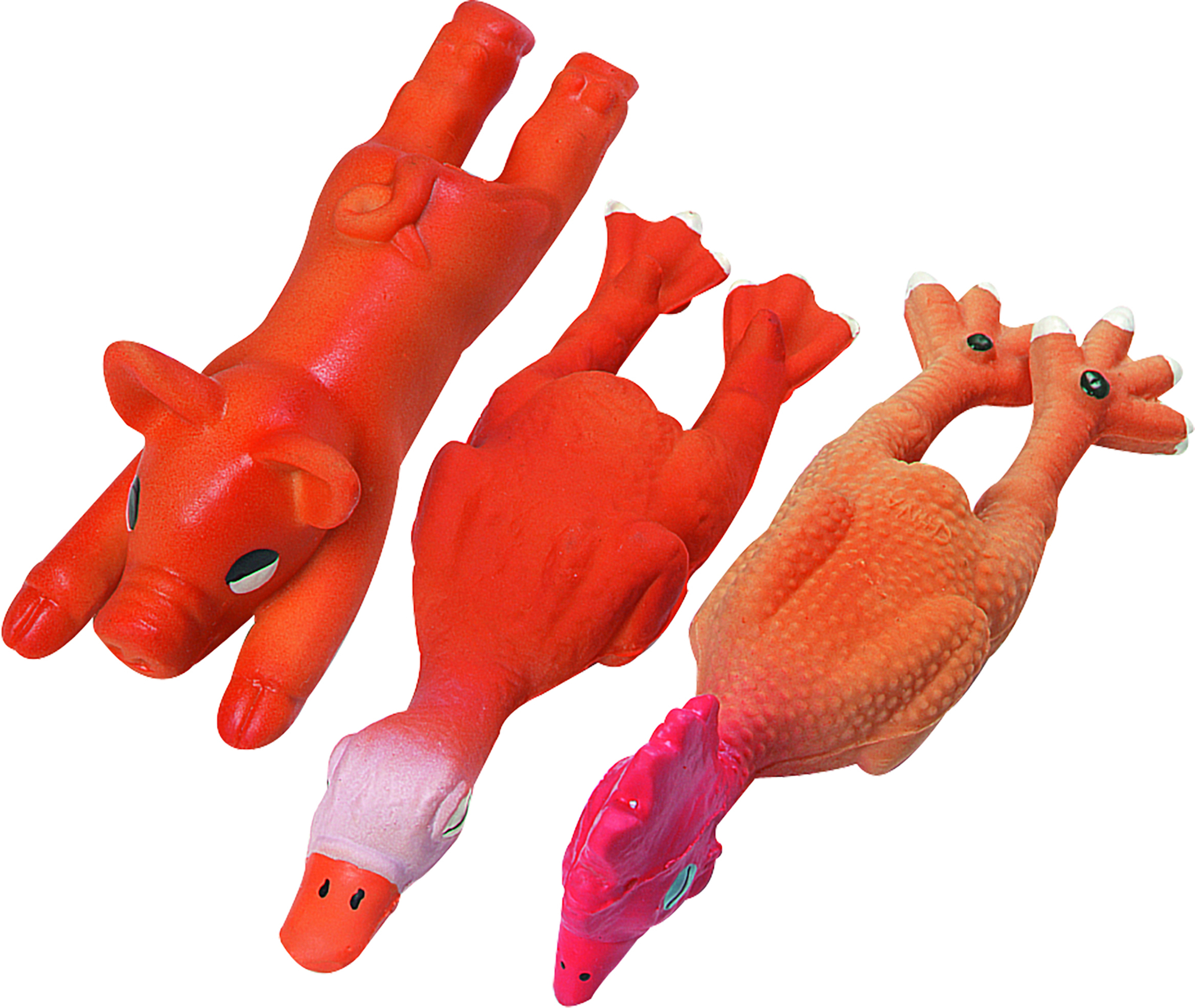 Flamingo Toy Puck Pig & Duck & Chicken Orange