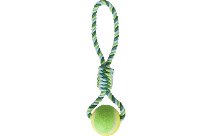Flamingo Jouet Charlie Corde à tirer & Balle de tennis Twist Vert