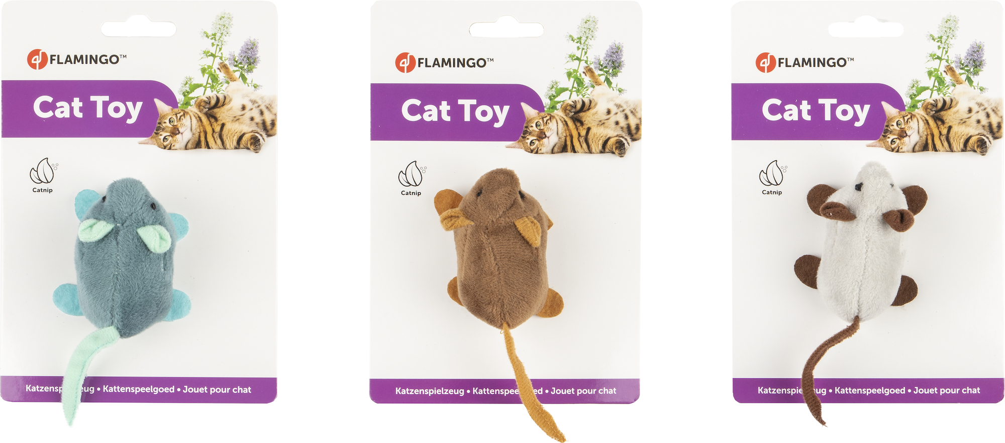 Flamingo Speelgoed Ely Muis Meerdere kleuren