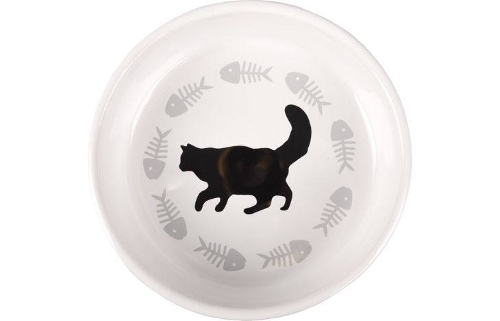 Flamingo Eet- en drinkpot Cats Rond Wit