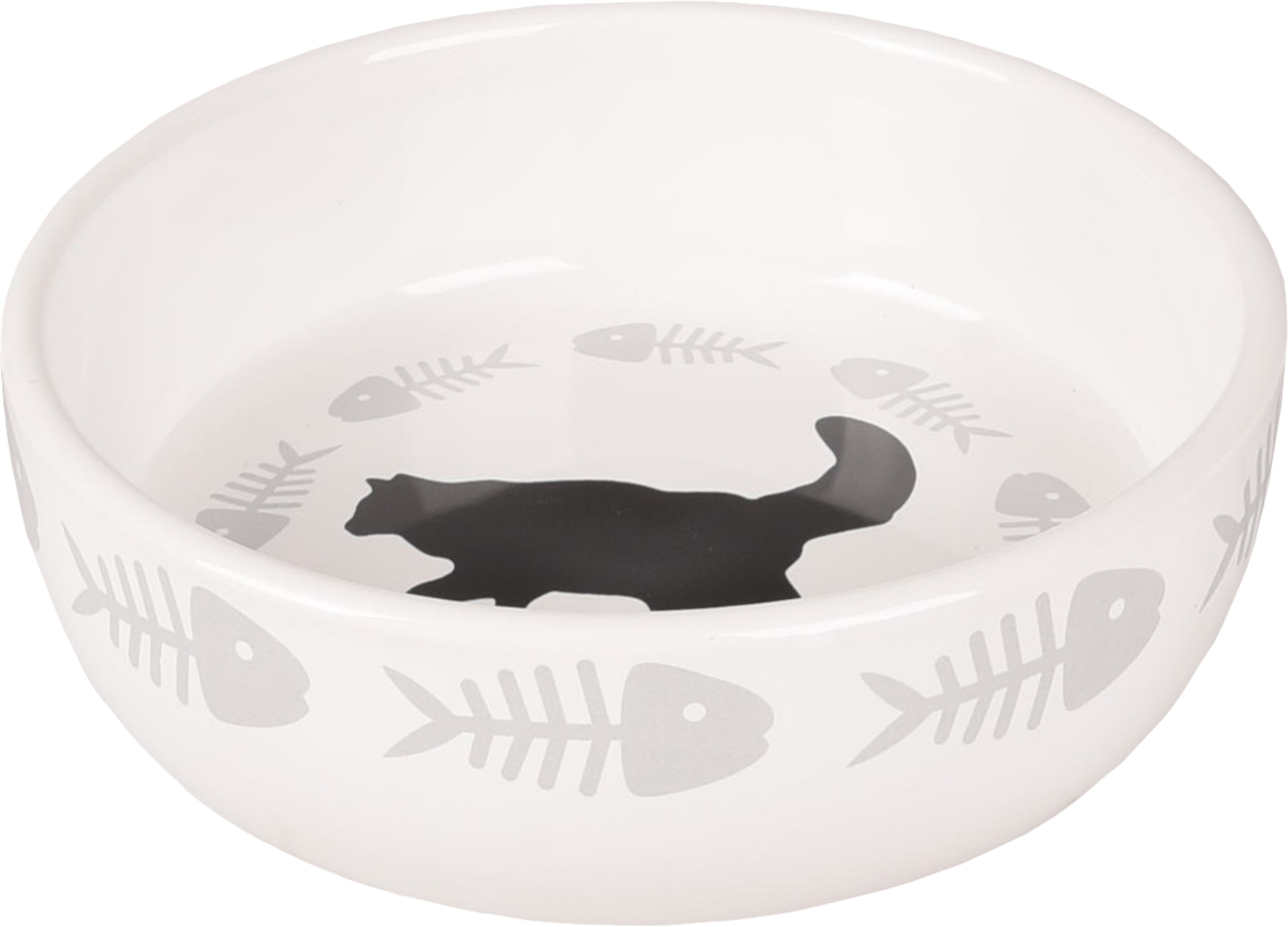 Flamingo Feeding and drinking bowl Cats Round White