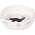 Feeding and drinking bowl Cats Round White