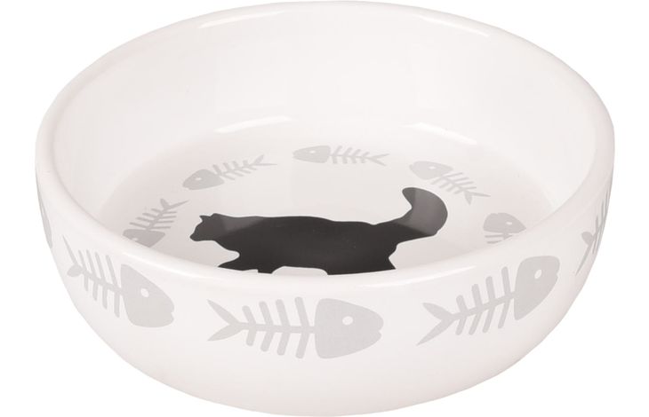 Flamingo Eet- en drinkpot Cats Rond Wit