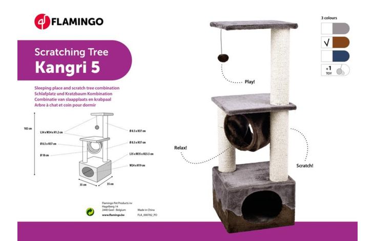 Flamingo Scratching tree  Kangri 5 Brown & Beige