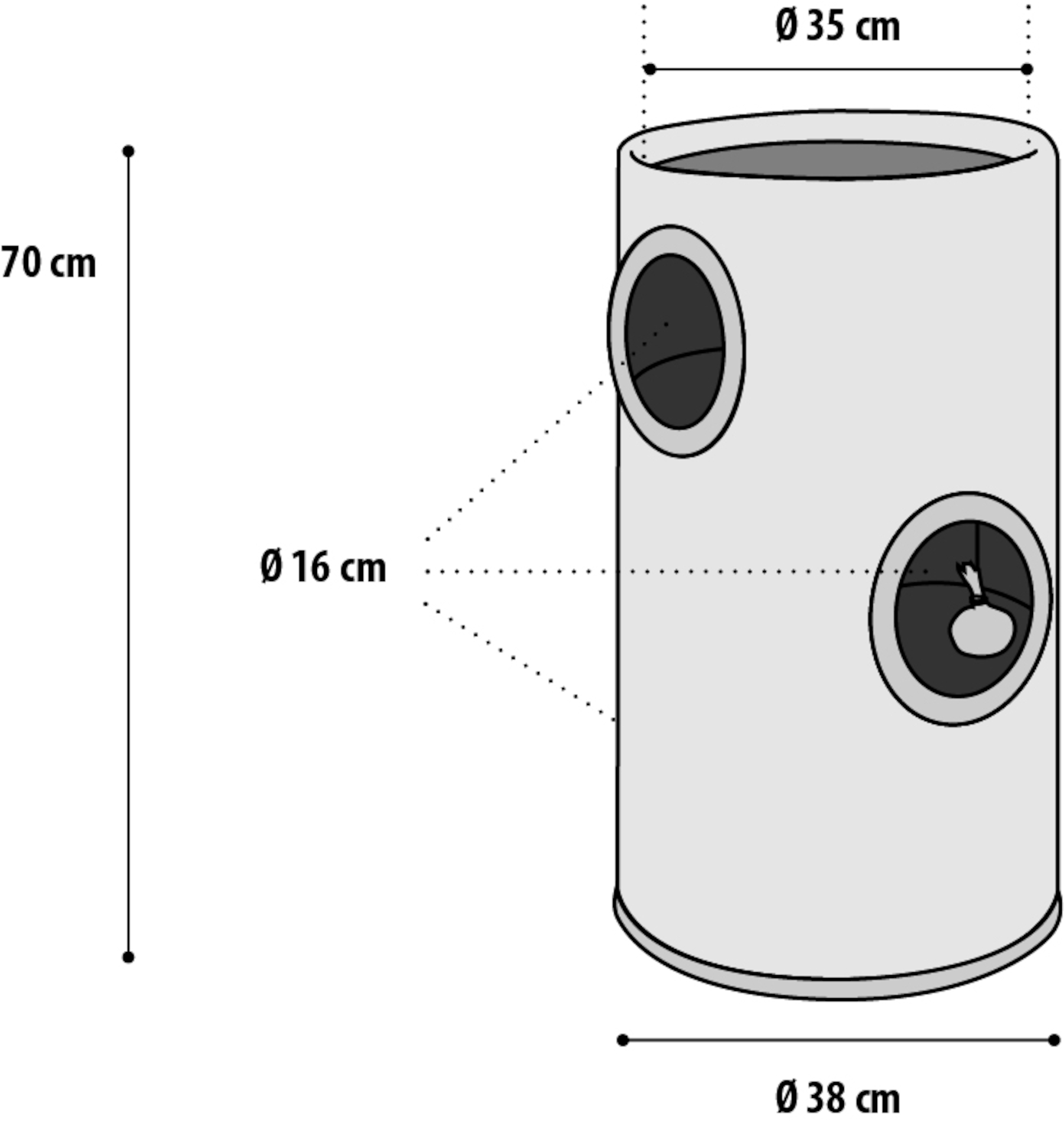 Flamingo Scratching barrel Emilius Brown & Beige