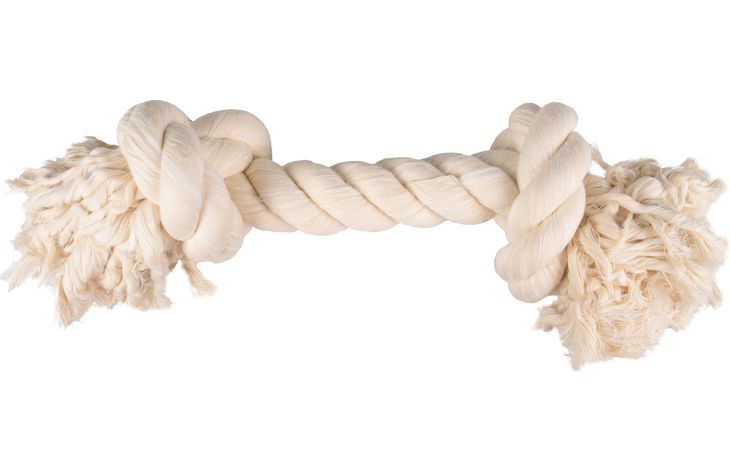 Flamingo Speelgoed Jack Touw met 2 knopen Wit