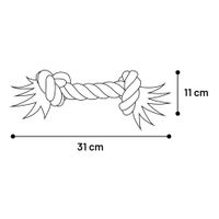 Flamingo Speelgoed Jack Touw met 2 knopen Wit