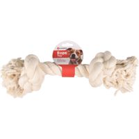 Flamingo Speelgoed Jack Touw met 2 knopen Wit