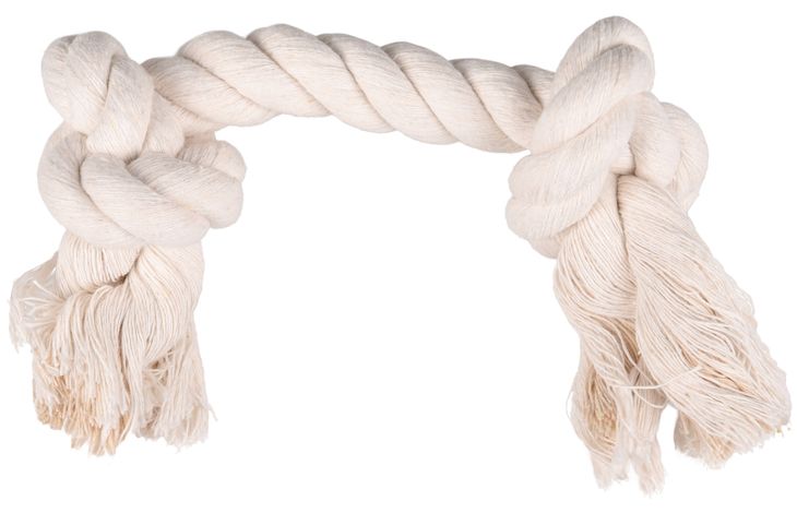 Flamingo Giocattolo Jack Cordone con 2 nodi Bianco