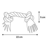 Flamingo Giocattolo Jack Cordone con 2 nodi Bianco