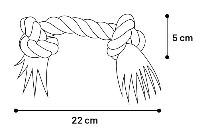 Flamingo Giocattolo Jack Cordone con 2 nodi Bianco