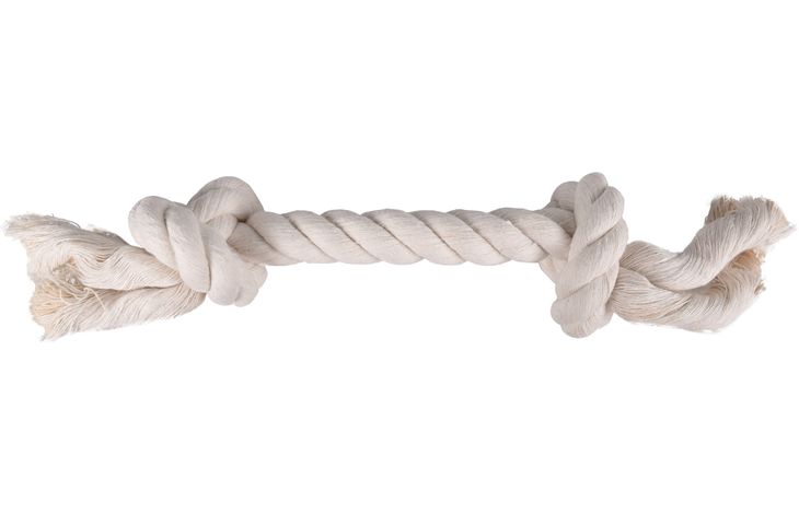 Flamingo Giocattolo Jack Cordone con 2 nodi Bianco