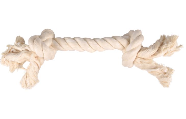 Flamingo Giocattolo Jack Cordone con 2 nodi Bianco