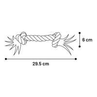 Flamingo Giocattolo Jack Cordone con 2 nodi Bianco