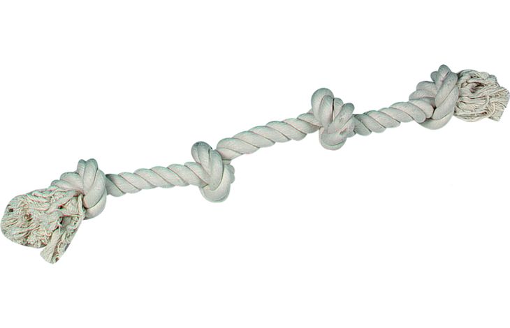 Flamingo Speelgoed Jack Touw met 4 knopen Wit