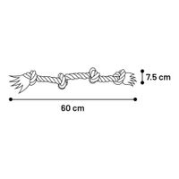 Flamingo Speelgoed Jack Touw met 4 knopen Wit