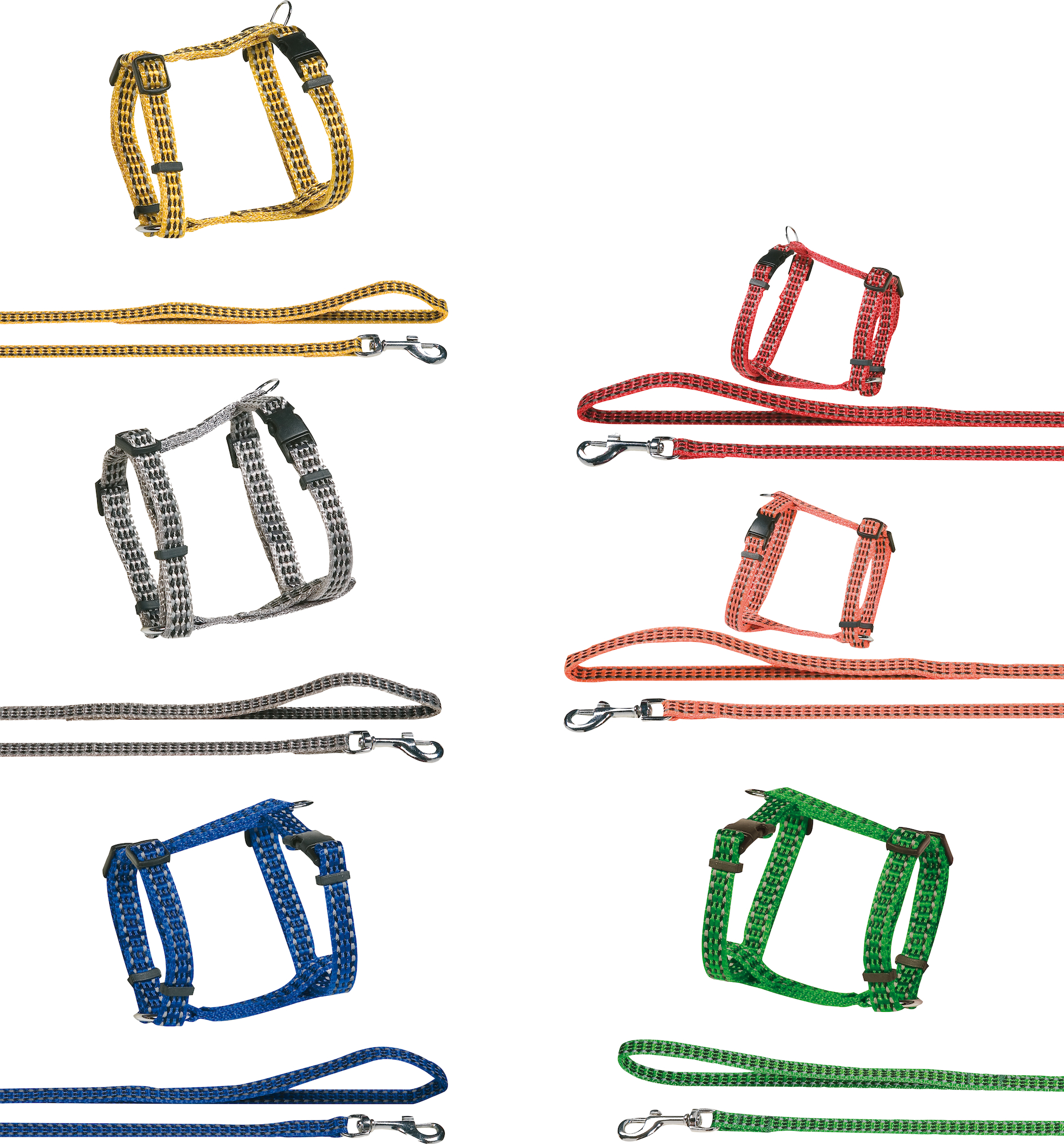 Flamingo Arnés con correa Bright Varios colores