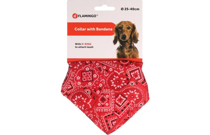 Flamingo Halsband met bandana Pinto Rood