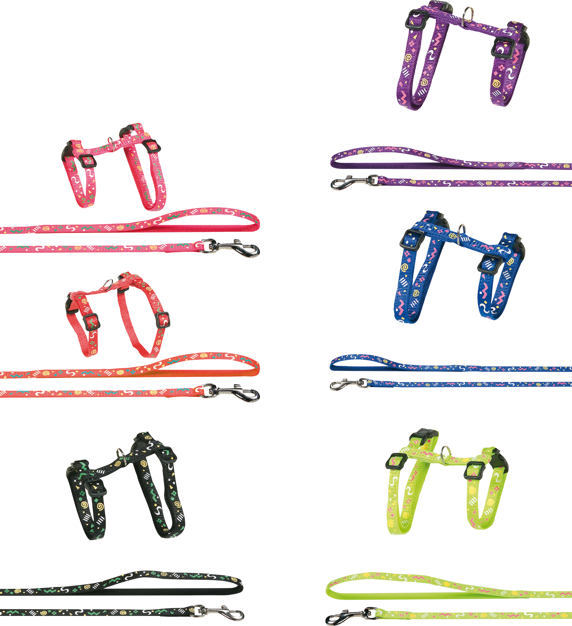Flamingo Harness with leash Party Multiple colours