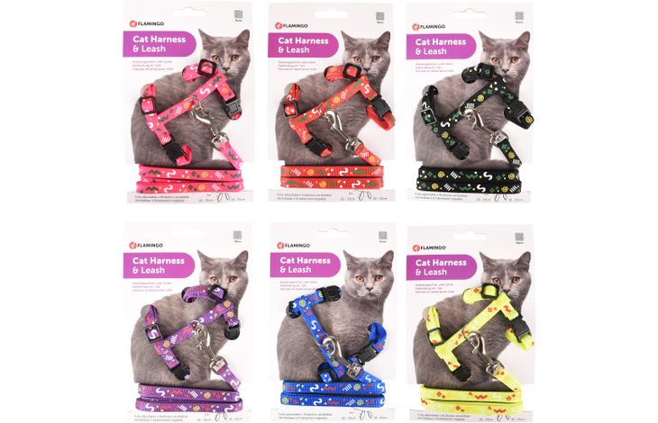 Flamingo Harness with leash Party Multiple colours