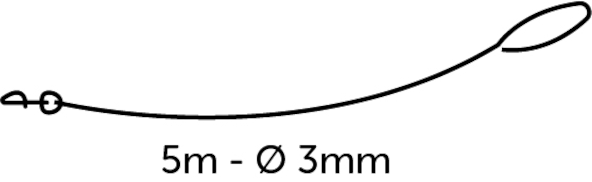 Flamingo Tie out leash Black