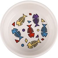 Flamingo Eet- en drinkpot Fisk Rond Wit