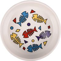 Flamingo Eet- en drinkpot Fisk Rond Wit