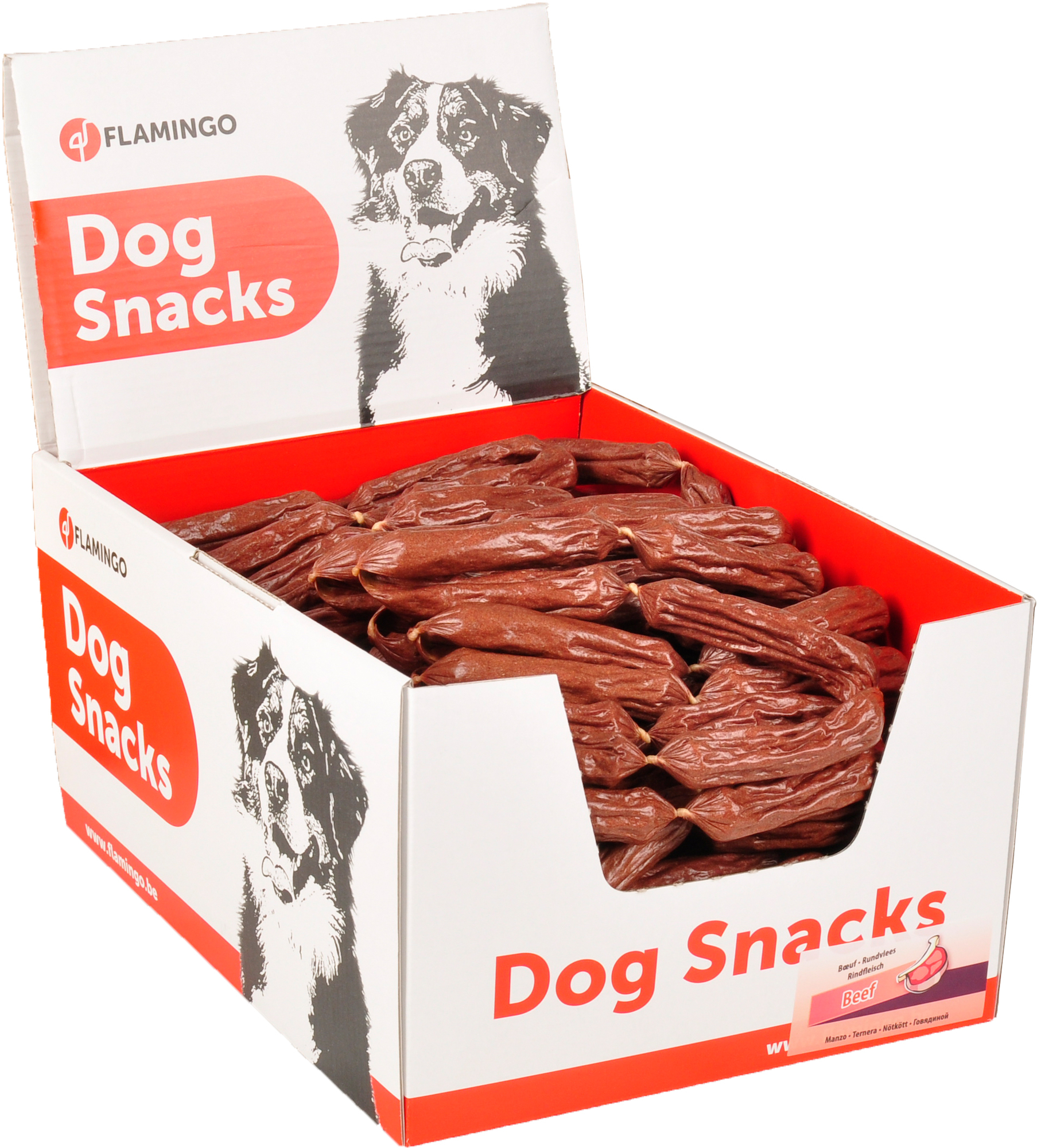 Flamingo Snacks Chain of sausages with beef Brown