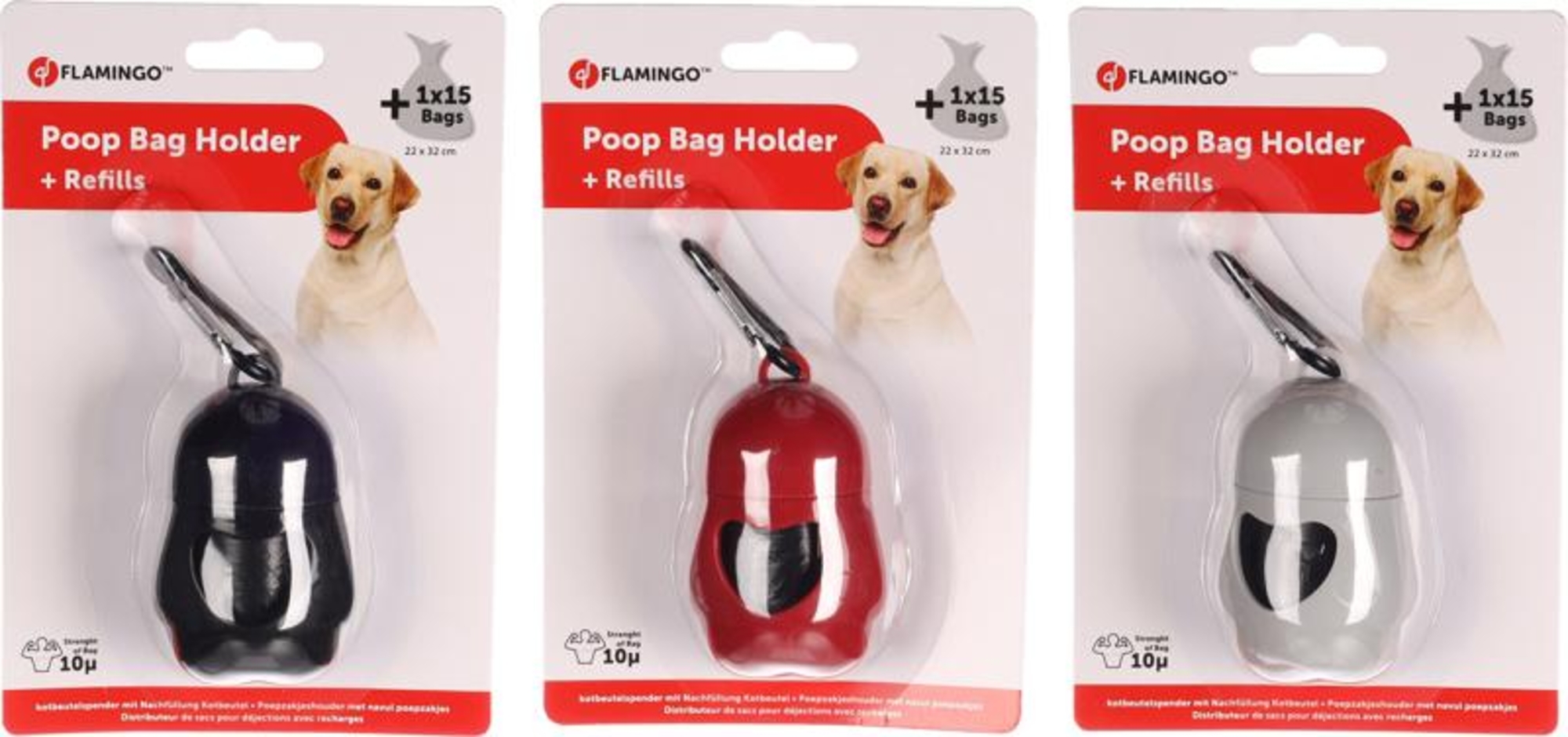 Flamingo Poop bag dispenser Legga Classic multiple colours