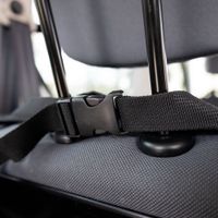 Flamingo Car seat cover Coda Can be split in two (for in the car) with headrest attachment Back seat Black