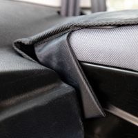 Flamingo Car seat cover Coda Can be split in two (for in the car) with headrest attachment Back seat Black