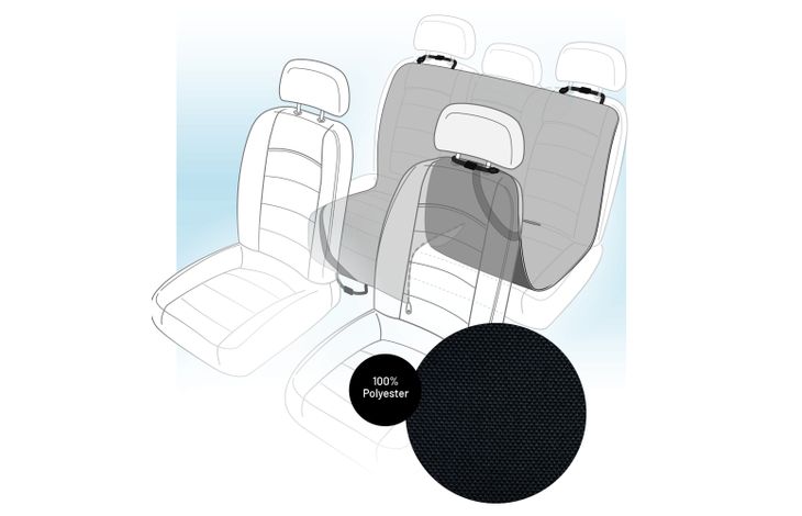 Flamingo Car seat cover Coda Back seat Black