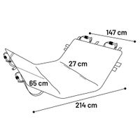 Flamingo Car seat cover Coda Can be split in two (for in the car) with headrest attachment Back seat Black