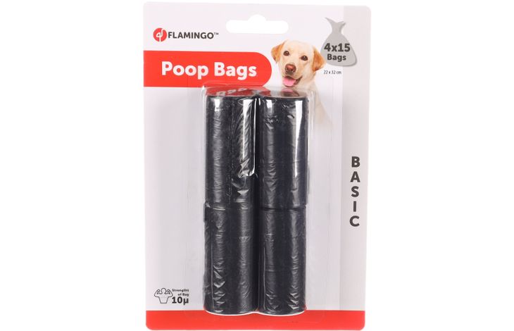 Flamingo Bolsa de excremento Basic Aloys Negro